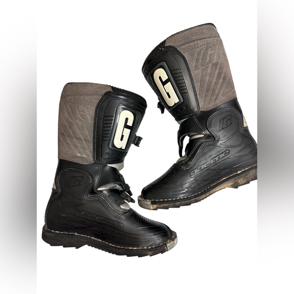 GAERNE G Style Motocross Boots Black/White Mens Sz 5, Made Inn Italy main image 9